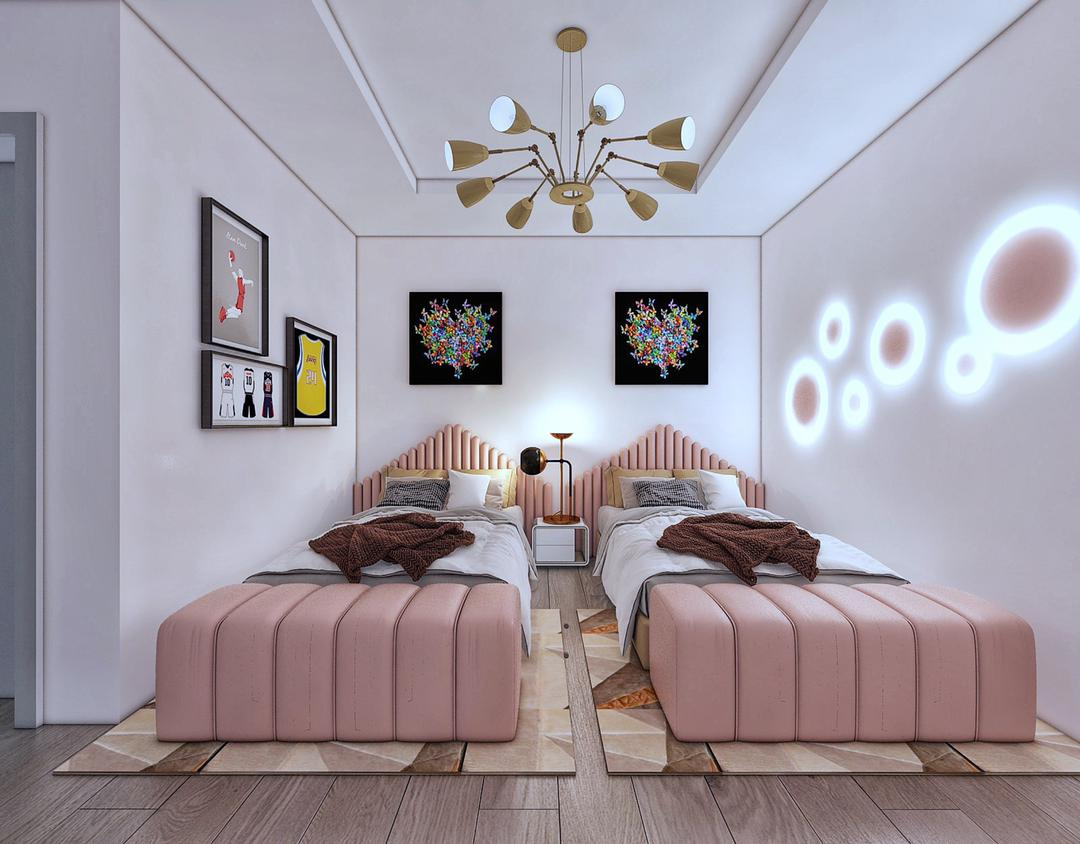 Classy bedroom direction by Judy Designs